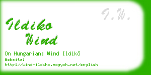 ildiko wind business card