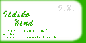 ildiko wind business card